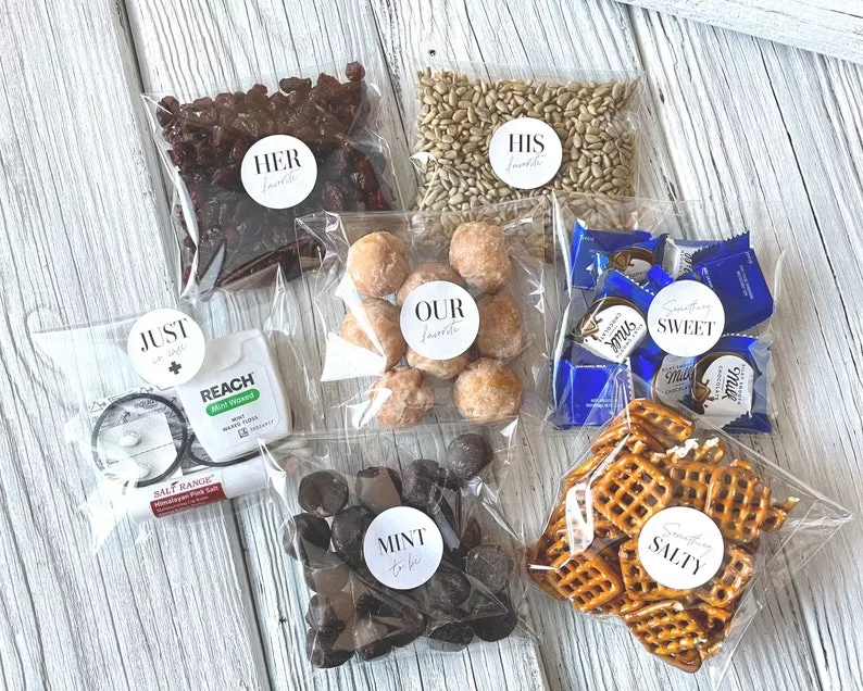 wedding welcome snack bags
