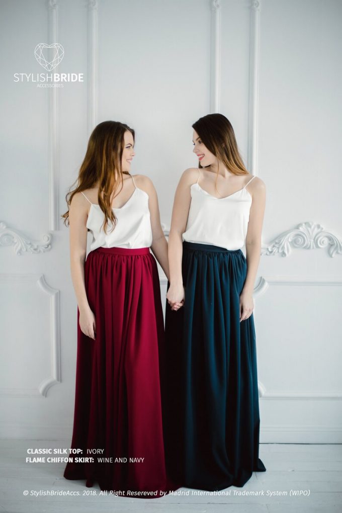 two piece bridesmaid outfits