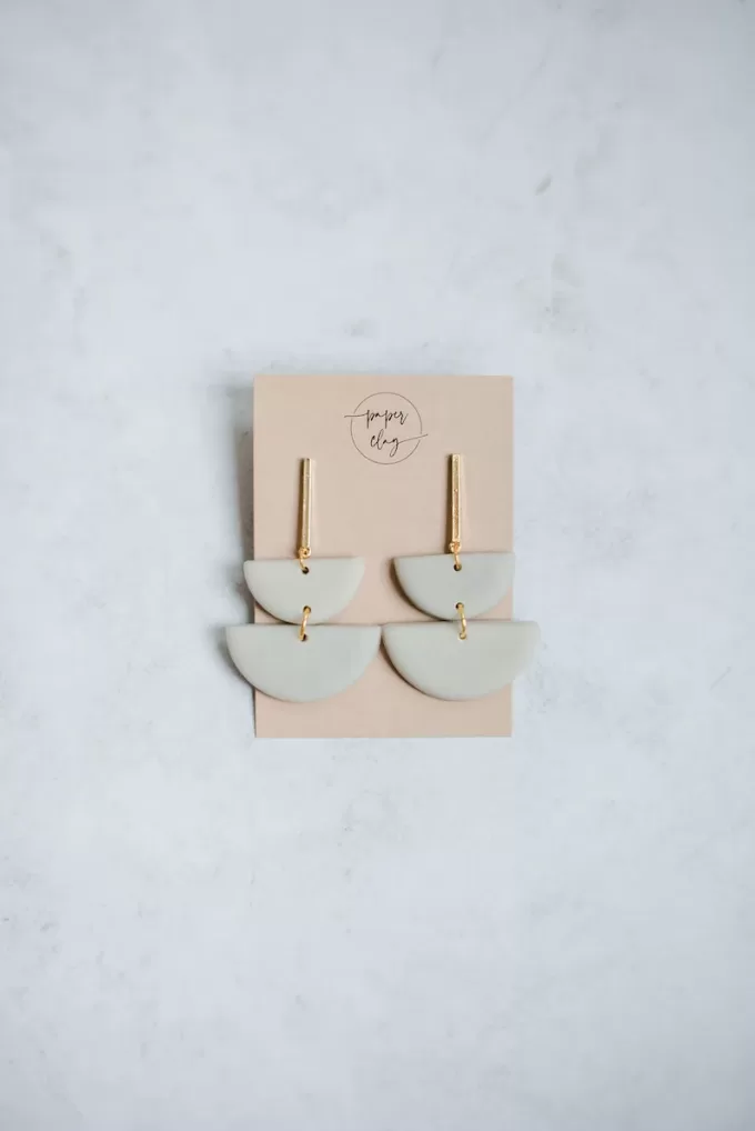 clay statement earrings