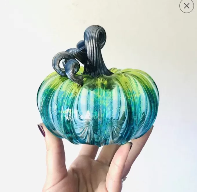 blown glass pumpkin