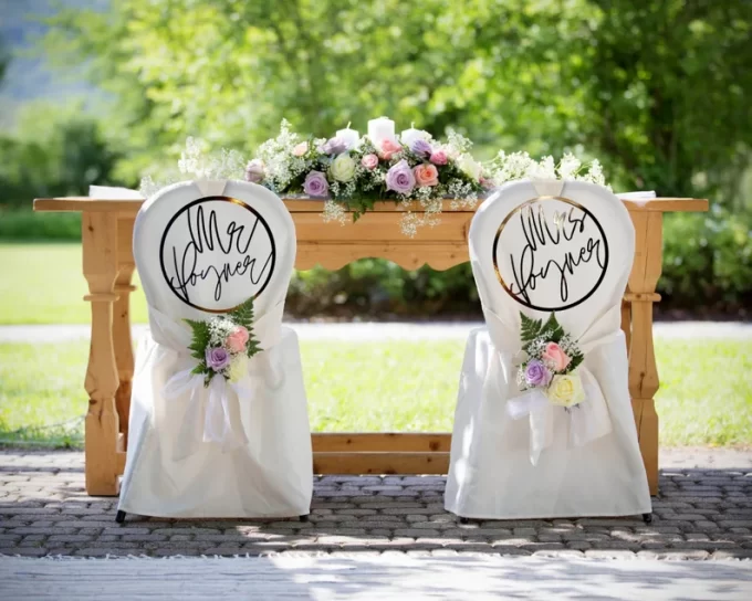 wedding chair signs
