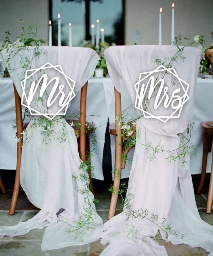 chair signs for wedding reception