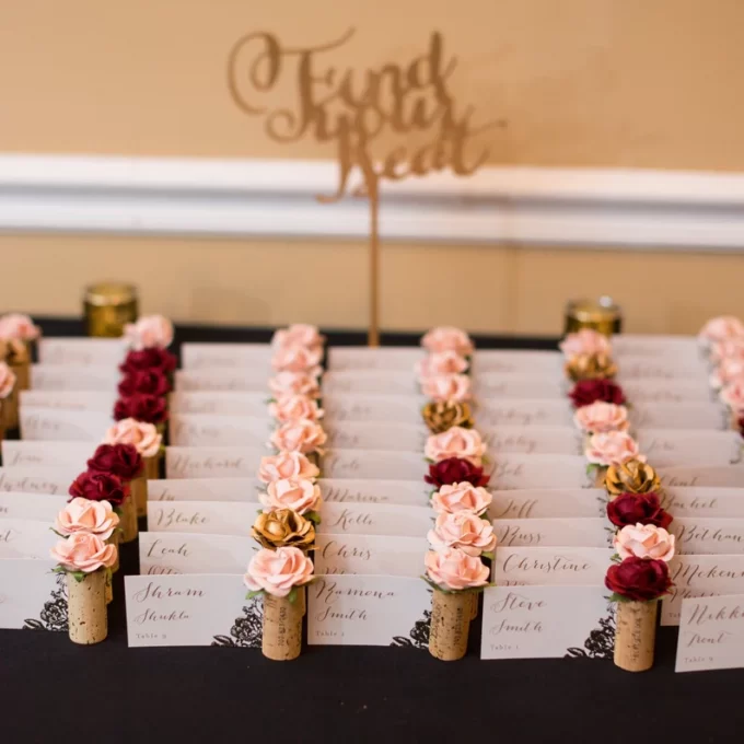 cork place card holders
