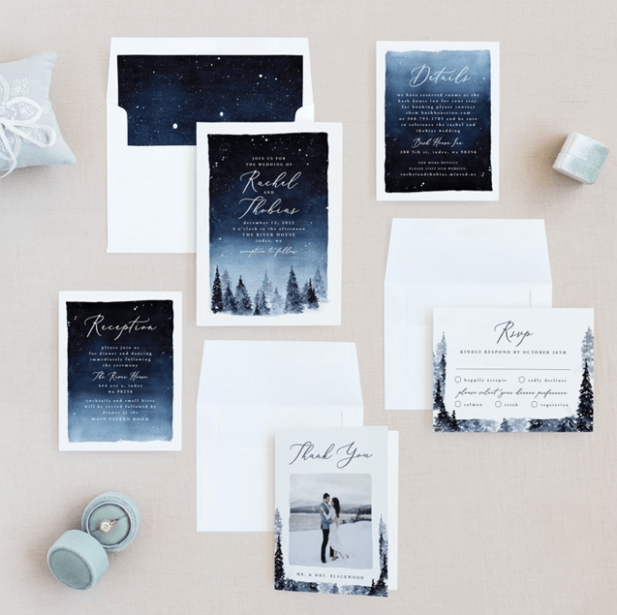 best winter wedding invitations