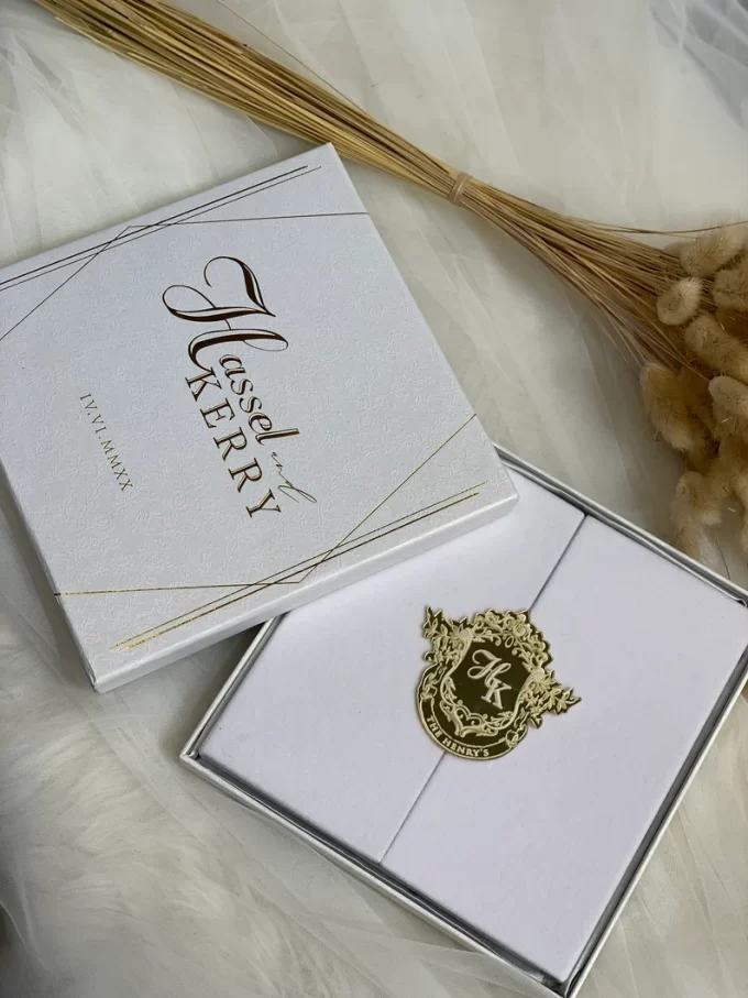 intricate boxed invitations