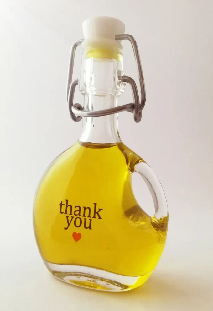 olive oil wedding favor bottles