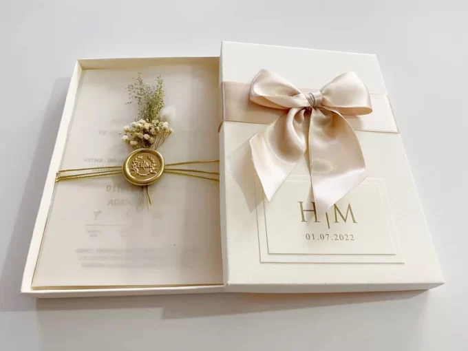 wedding invitations with box
