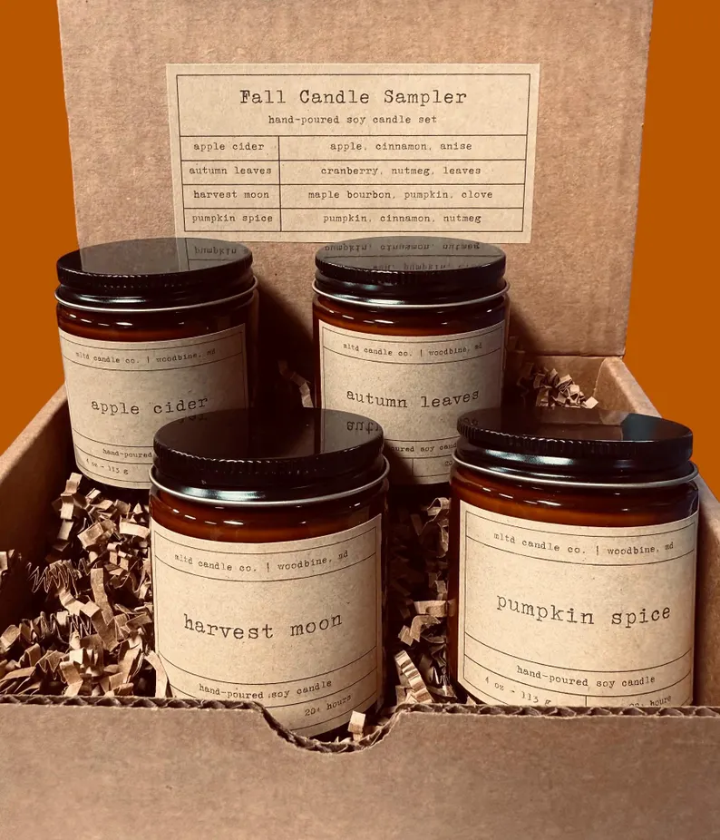 fall candle sampler gift set
