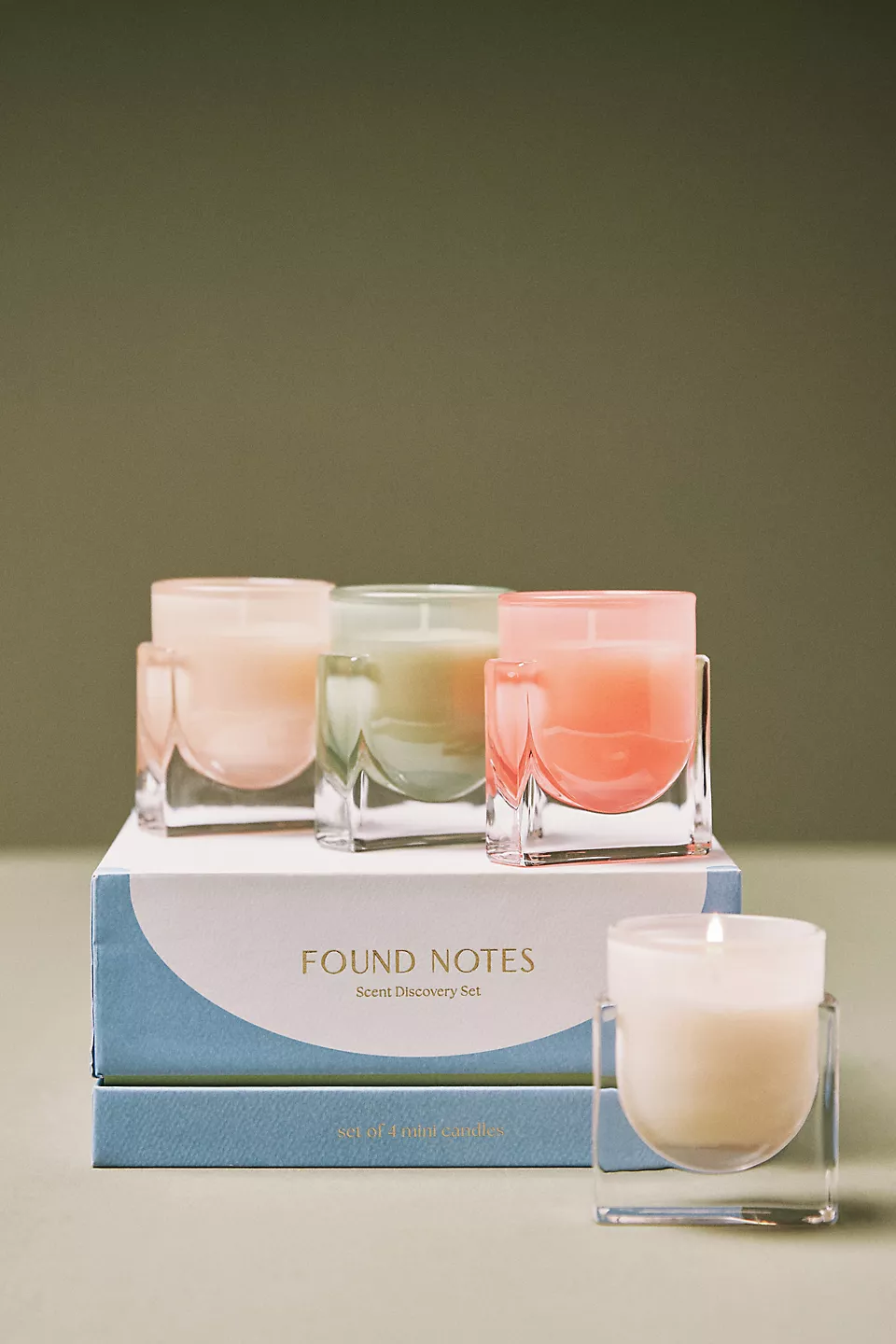 Found Notes Discovery mini candles set of 4 gift for candle lovers