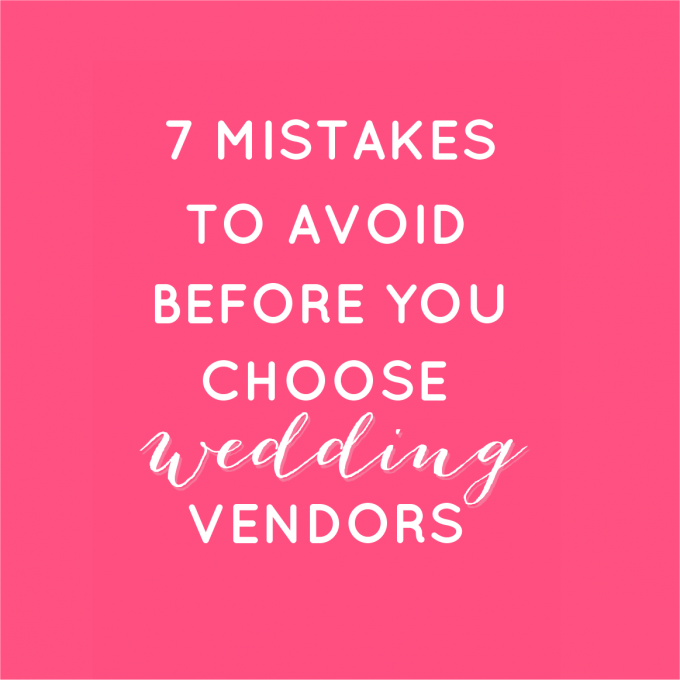 how to choose wedding vendors