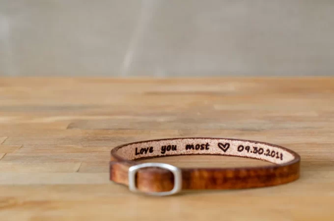 secret message leather bracelet