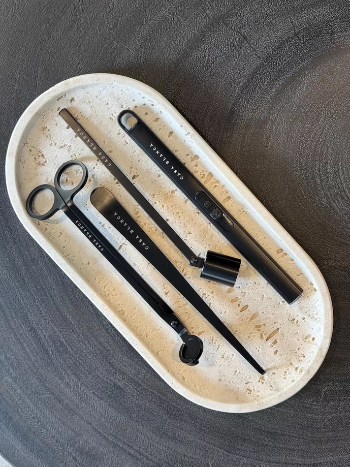Matte black candle care kit gift for candle lovers