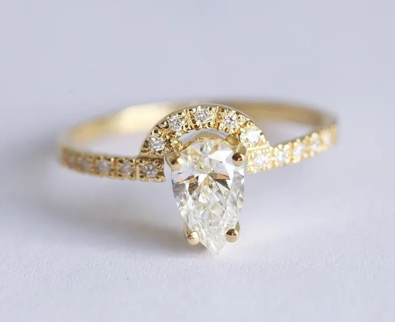 modern diamond engagement rings on etsy