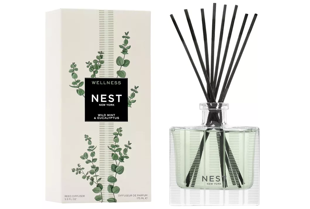 NEST New York Wild Mint and Eucalyptus reed diffuser gift for candle lovers