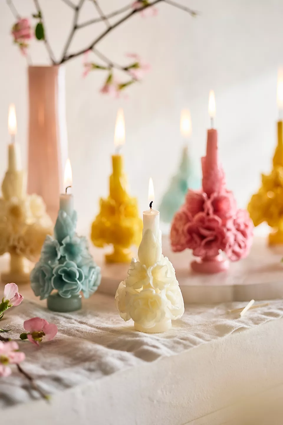 Oaxacan floral taper candle gift for candle lovers