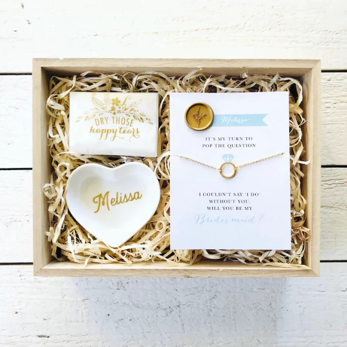 bridesmaid box to pop the question
