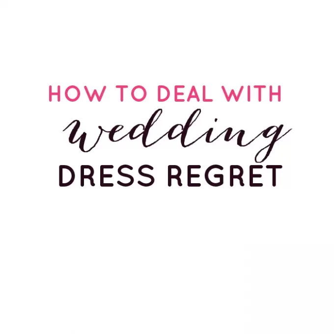 wedding dress regret