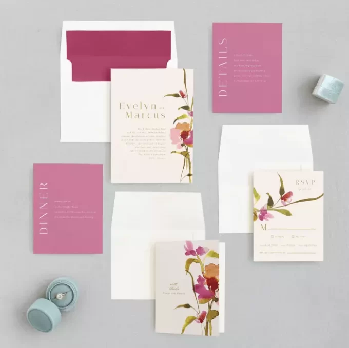 botanical wedding invitations
