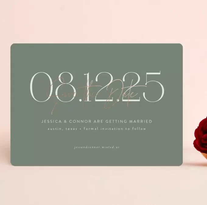 wedding website on save the date cards