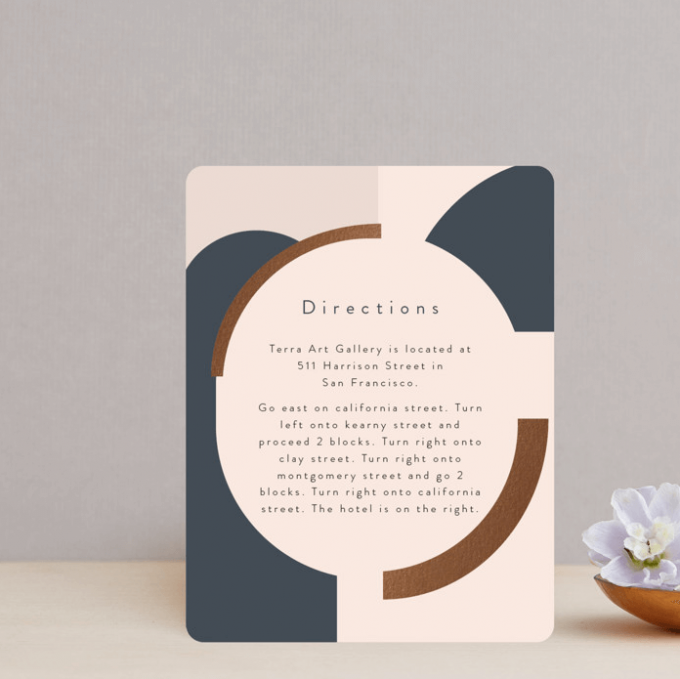 directions in wedding invitations