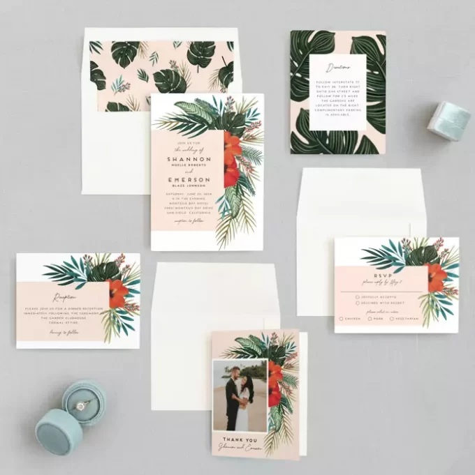 botanical wedding invitations