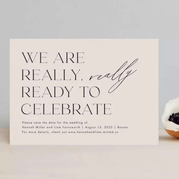 wedding website on save the date cards