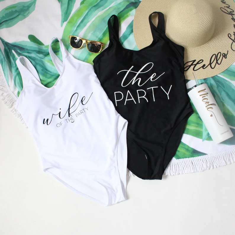 bride wife of the party swimsuit