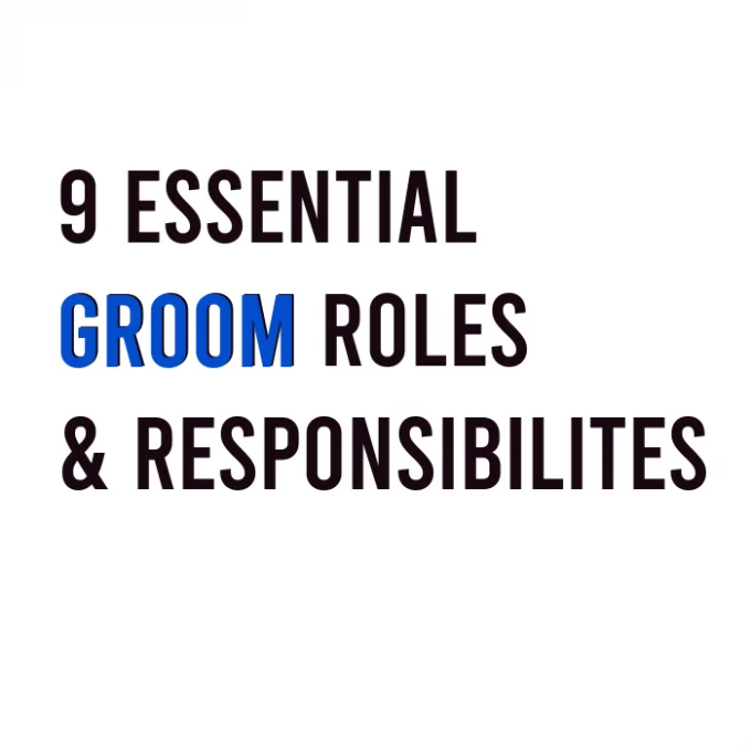 groom roles and responsibilities
