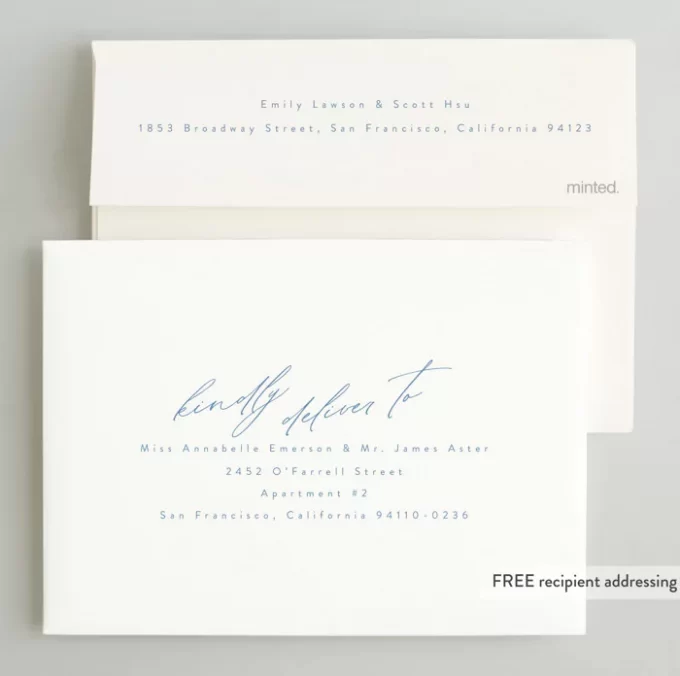bridal shower invitations with addresses envelopes