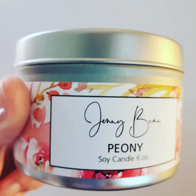 peony hand-poured candle