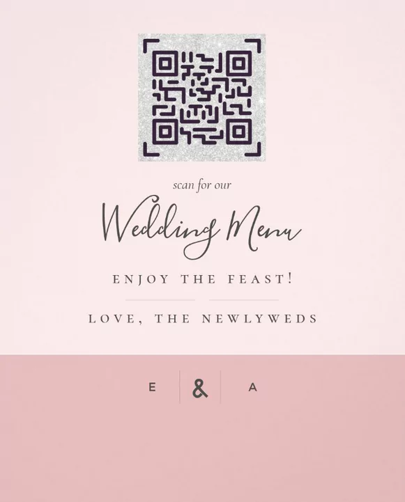 qr code wedding menu