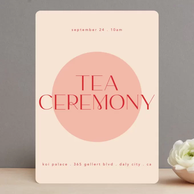 tea ceremony wedding invites