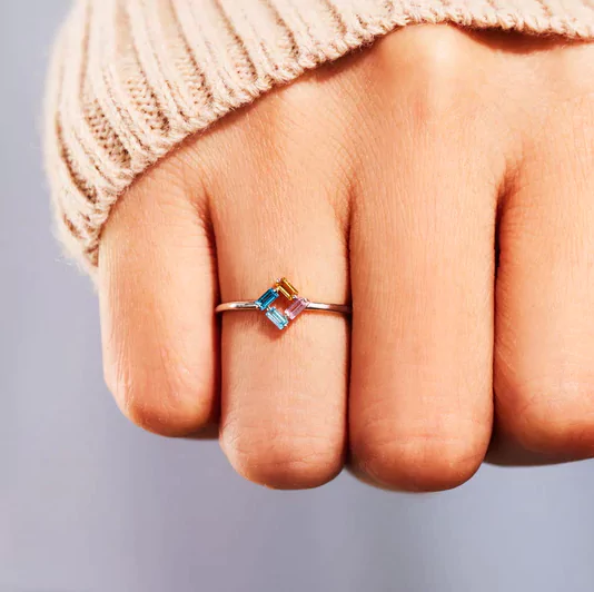 friendship rings with birthstones