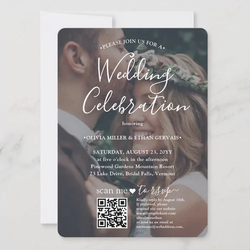 wedding invitations with qr code