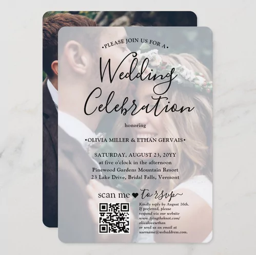 qr code wedding invitation
