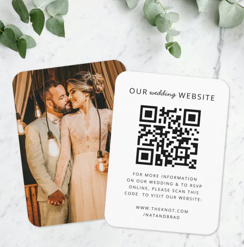 wedding invitation with qr code