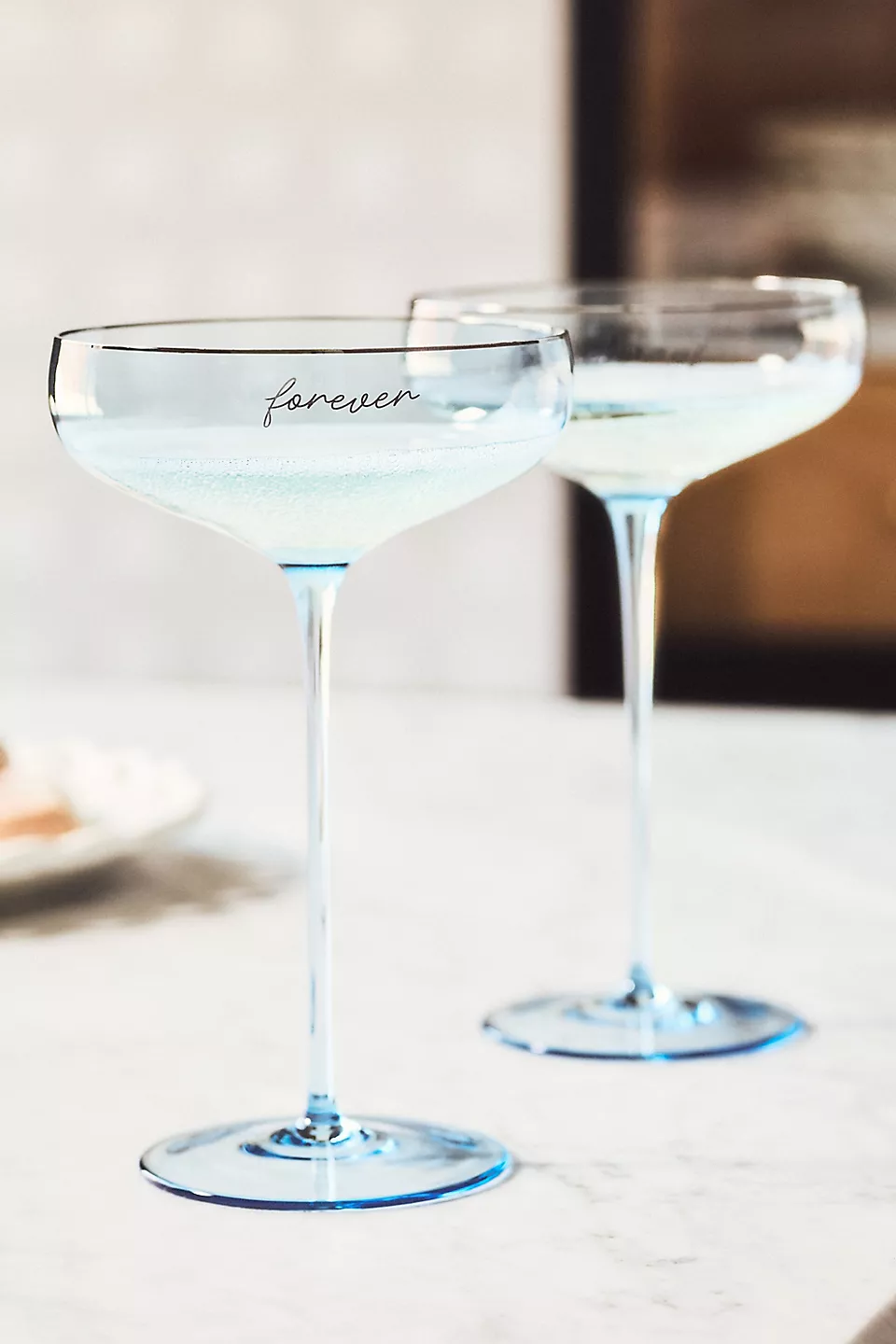 coupe champagne glasses for last-minute wedding gift