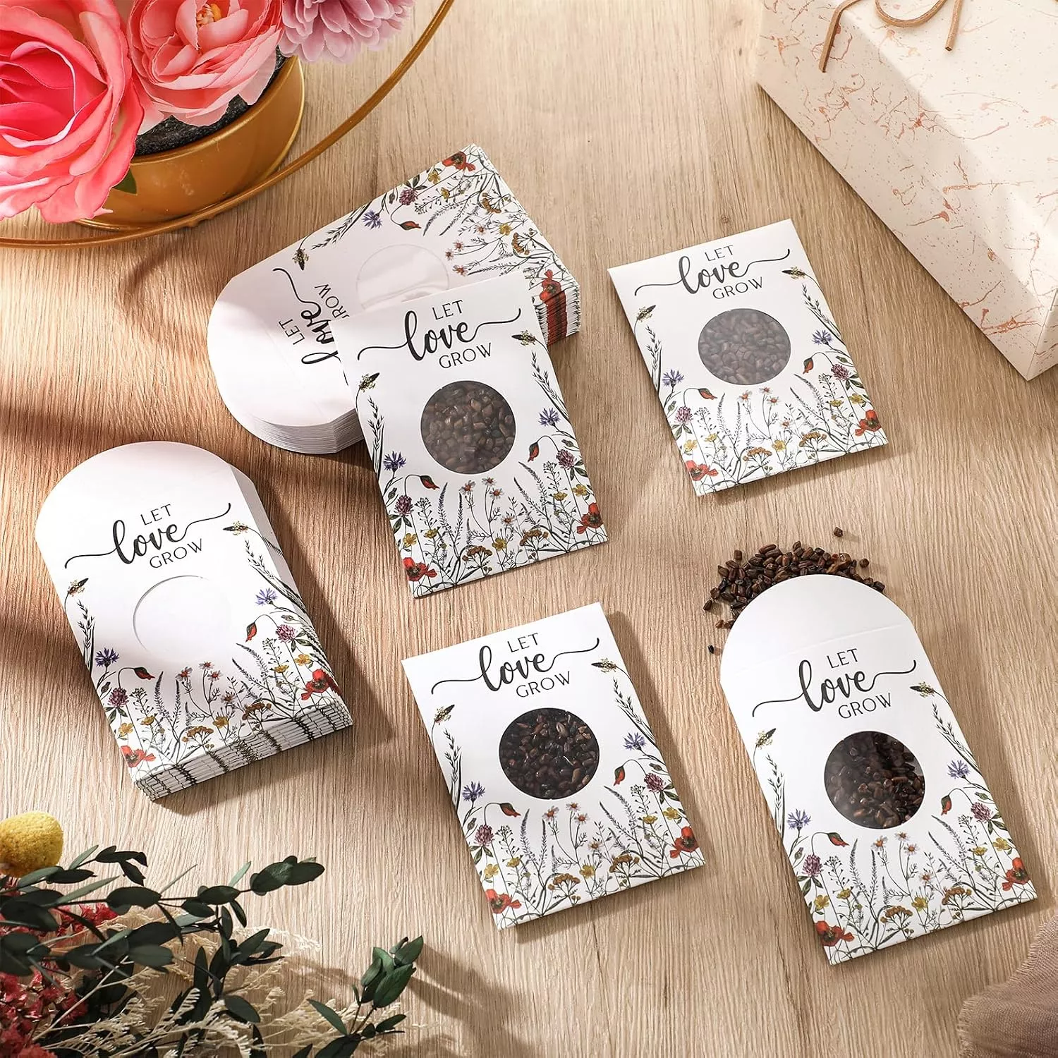 wedding seed packet favors that ship fast