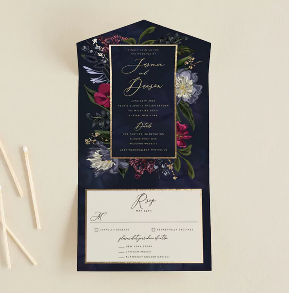 wedding invitations that open up