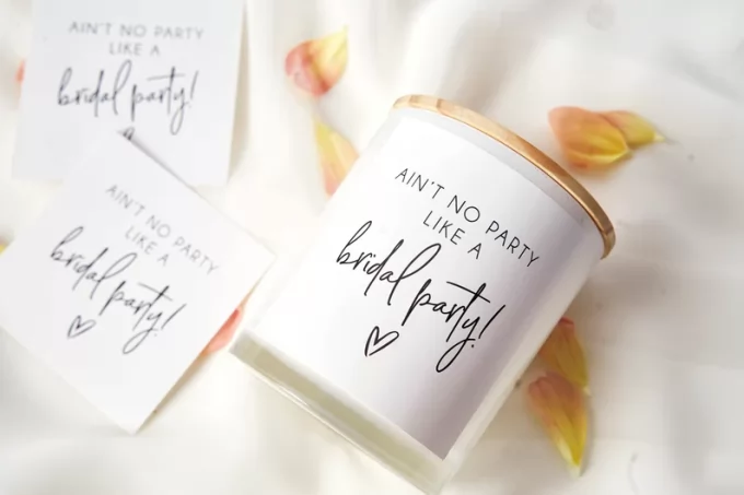 bridesmaid candle labels