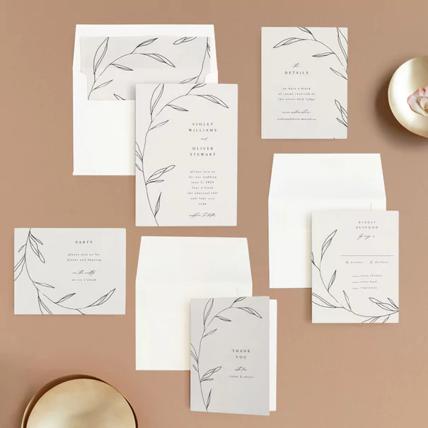 modern minimalist wedding invitations