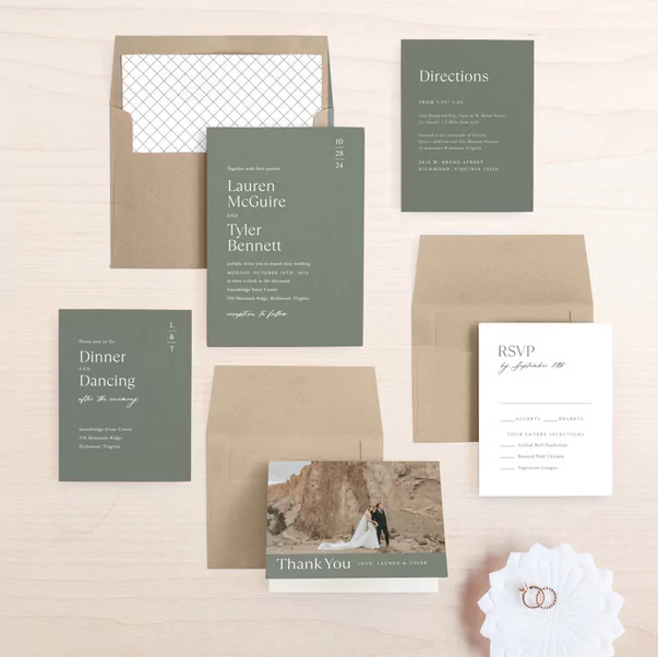 minimalist wedding invites
