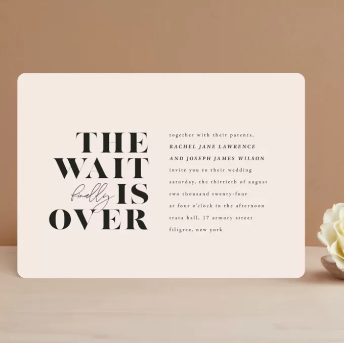wedding invitation wording examples for casual couples