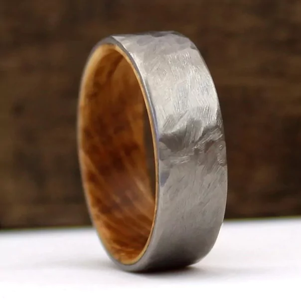 men's wedding band made from wood