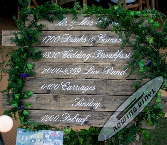 pallet wedding signs