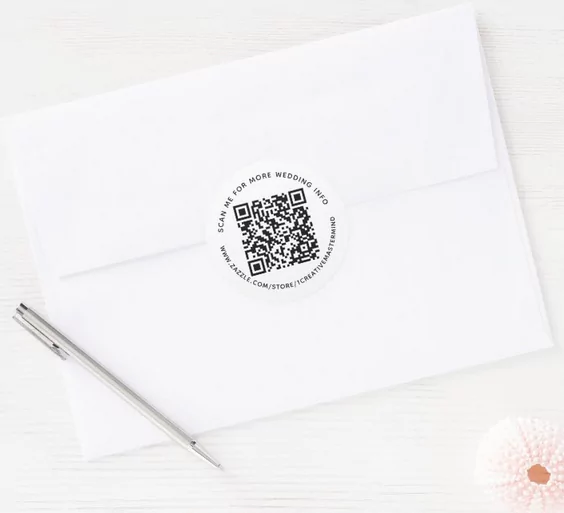 qr code stickers for save the dates