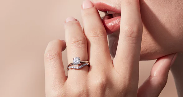 how to wear engagement ring and wedding band together
