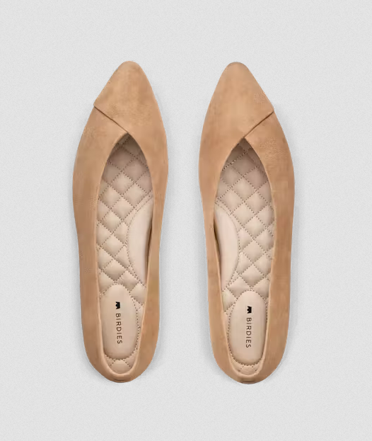 suede pointed toe comfy flats