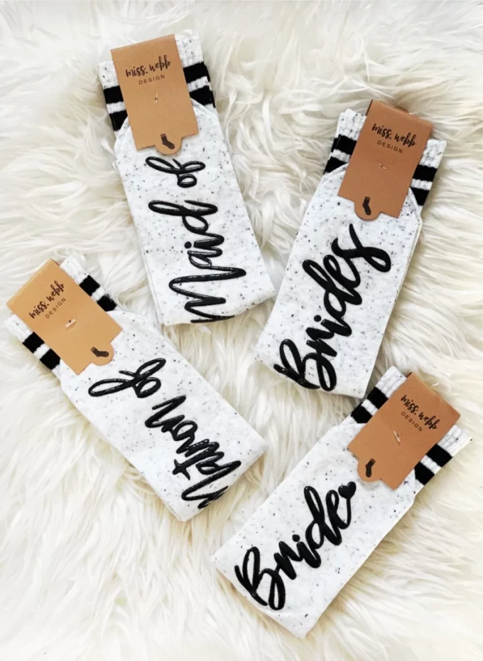 bridesmaid gift socks