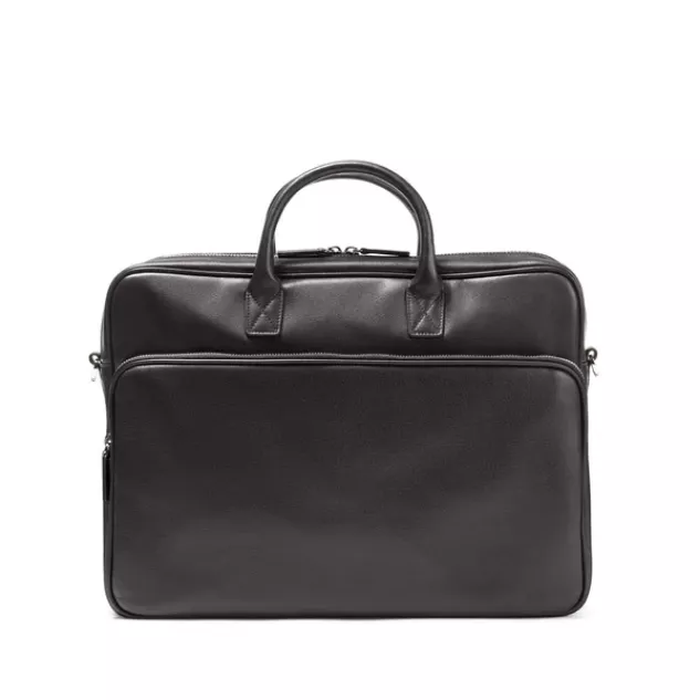 black leather laptop bag for luxury groomsmen gift